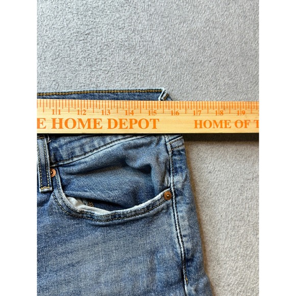 Levi's 514 Straight Fit Denim Jeans Mens Size 33x30 Actual 32x29 Blue Distressed - Picture 11 of 16